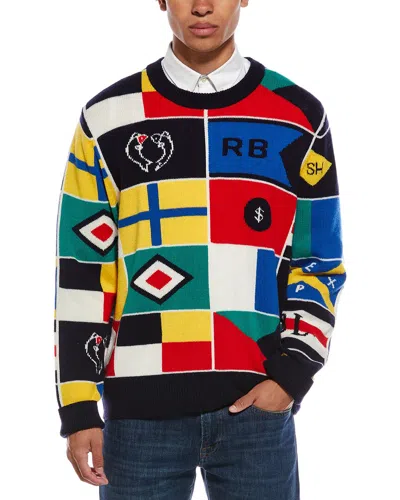 Rowing Blazers Sailing Flag Wool & Cashmere Sweater In Multi