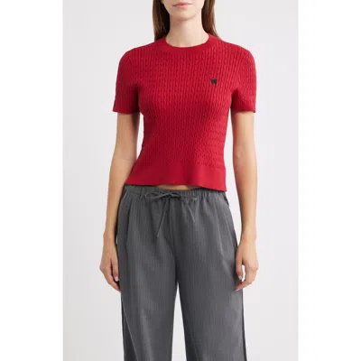 Rowing Blazers Sheep Cotton Cable Sweater In Red