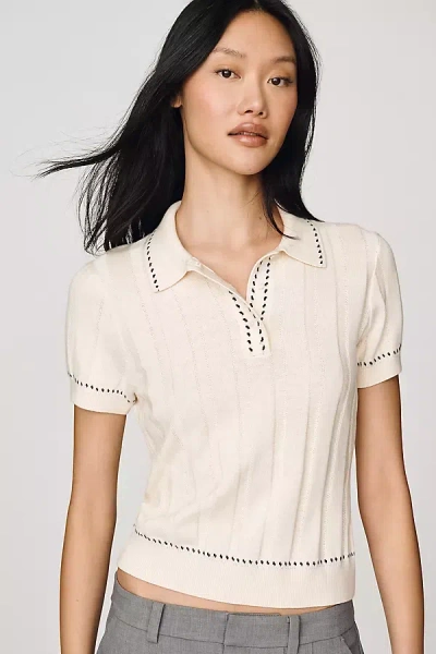 Rowing Blazers Short-sleeve Polo Top In White