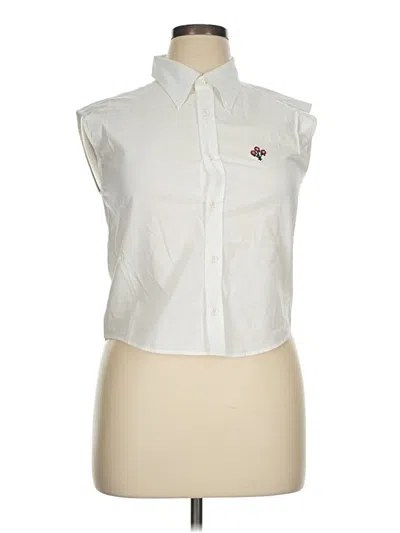 Pre-owned Rowing Blazers Sleeveless Button Down Shirt In White