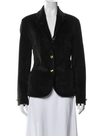 Pre-owned Rowing Blazers Striped Blazer In Green