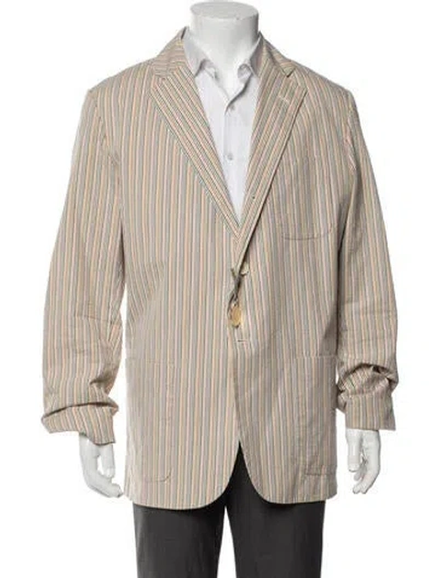 Pre-owned Rowing Blazers Striped Blazer In Neutrals