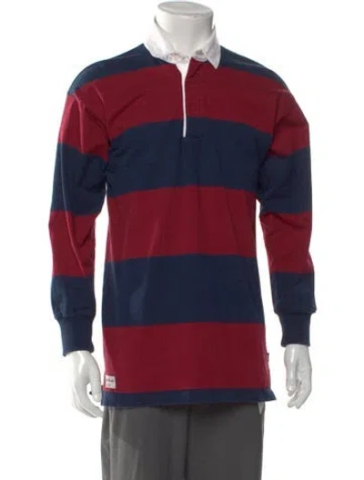 Pre-owned Rowing Blazers Striped Collar Polo Shirt In Multi