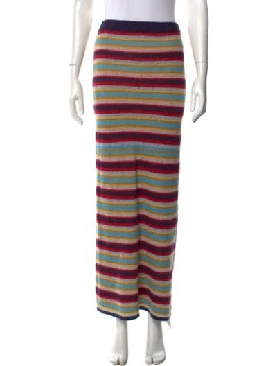 Pre-owned Rowing Blazers Striped Long Skirt In Multi