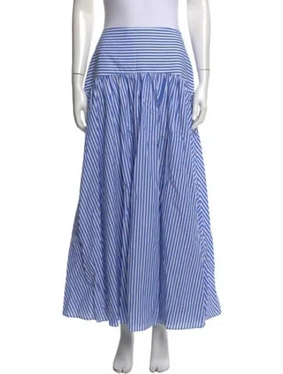 Pre-owned Rowing Blazers Striped Long Skirt W/ Tags In Blue