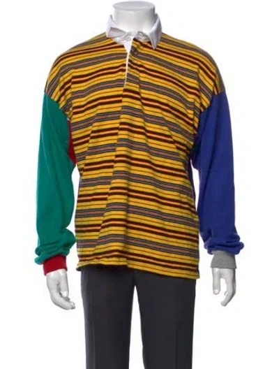 Pre-owned Rowing Blazers Striped Long Sleeve Shirt In Yellow