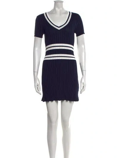 Pre-owned Rowing Blazers Striped Mini Dress W/ Tags In Blue