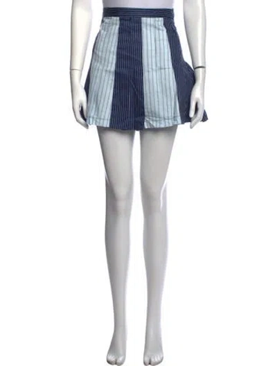 Pre-owned Rowing Blazers Striped Mini Skirt W/ Tags In Blue/white