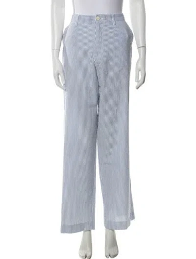 Pre-owned Rowing Blazers Striped Wide Leg Pants In Blue