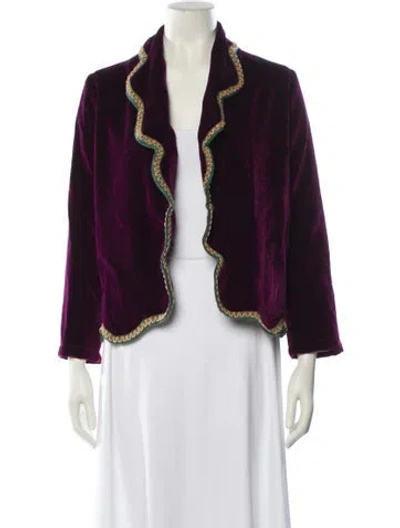 Pre-owned Rowing Blazers Velvet Evening Jacket In Purple