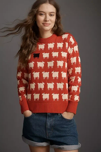 Rowing Blazers Warm & Wonderful Cotton Sheep Sweater In Red