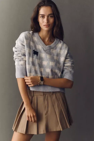 Rowing Blazers Warm & Wonderful Diana Cotton Sheep Sweater In Gray