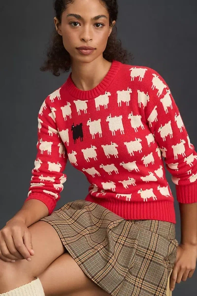 Rowing Blazers Warm & Wonderful Sheep Sweater In Red