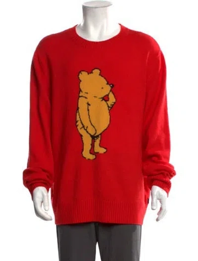 Pre-owned Rowing Blazers Wool Graphic Print Pullover In Red