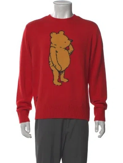 Pre-owned Rowing Blazers Wool Graphic Print Pullover W/ Tags In Red