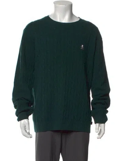 Pre-owned Rowing Blazers Wool Patterned Pullover In Green
