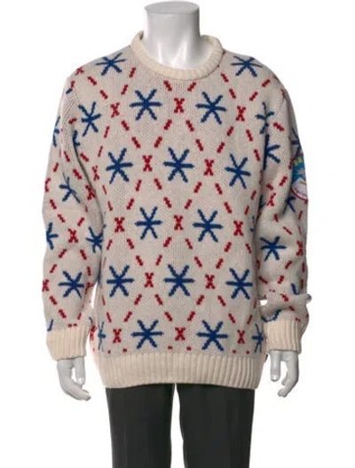Pre-owned Rowing Blazers Wool Patterned Pullover In Neutrals