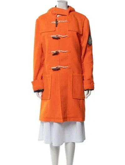 Pre-owned Rowing Blazers Wool Peacoat In Orange