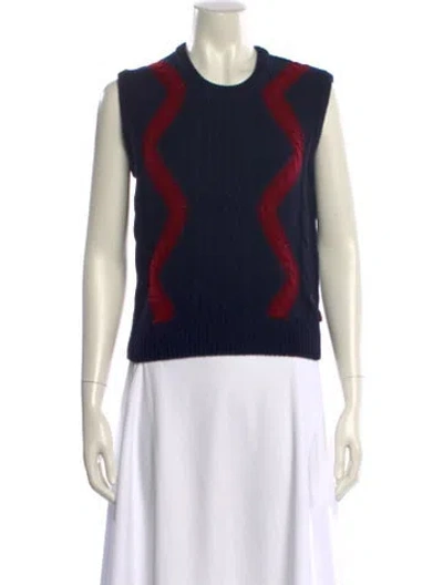 Pre-owned Rowing Blazers Wool Printed Sweater In Blue