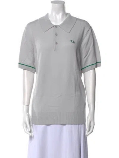 Pre-owned Rowing Blazers Wool Short Sleeve Polo In Gray