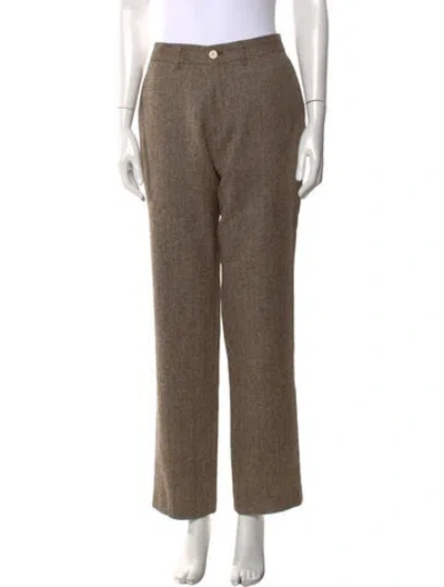 Pre-owned Rowing Blazers Wool Straight Leg Pants W/ Tags In Brown