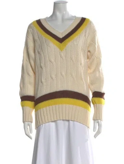 Pre-owned Rowing Blazers Wool Striped Sweater In Neutral