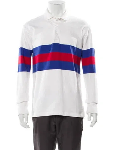 Pre-owned Rowing Blazers X Sports D'epoque Striped Long Sleeve Sweatshirt In White