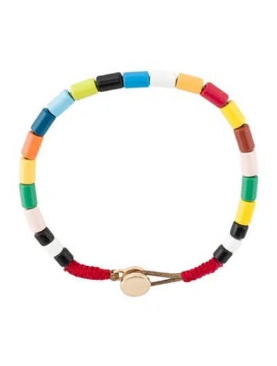 Pre-owned Roxanne Assoulin Bead Bracelet, 6.5" In Multi