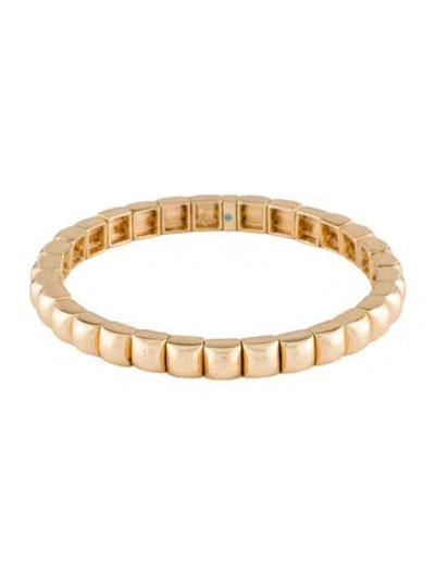 Pre-owned Roxanne Assoulin Beaded Stretch Bangle Bracelet, 6.25" In Multi
