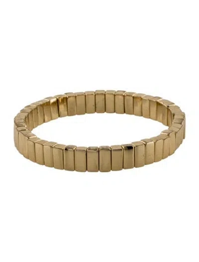 Pre-owned Roxanne Assoulin Beaded Stretch Bangle Bracelet, 6.5" In Multi