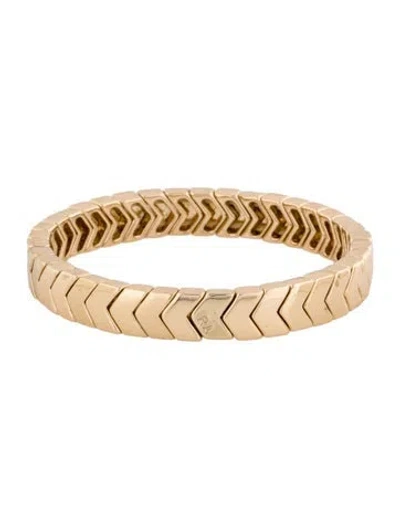 Pre-owned Roxanne Assoulin Beaded Stretch Bracelet, 6.5" In Gold