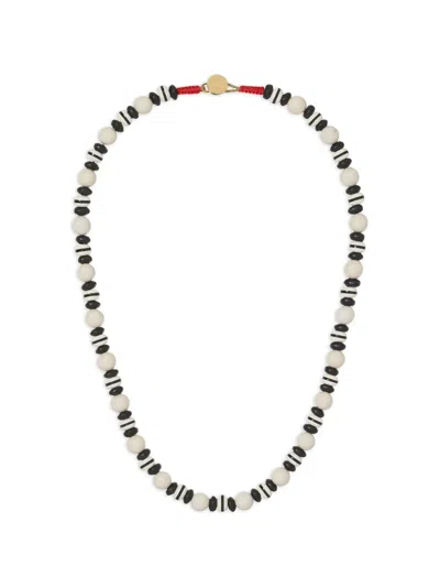 Roxanne Assoulin Beaded Striped Necklace In White