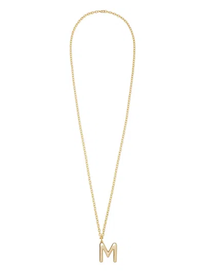 Roxanne Assoulin Big Puffy Initial Necklace In Gold