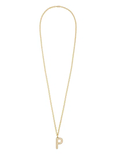 Roxanne Assoulin Big Puffy Initial Necklace In Gold