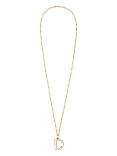 Roxanne Assoulin Big Puffy Initial Necklace In Gold