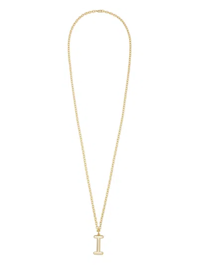 Roxanne Assoulin Big Puffy Initial Necklace In Gold