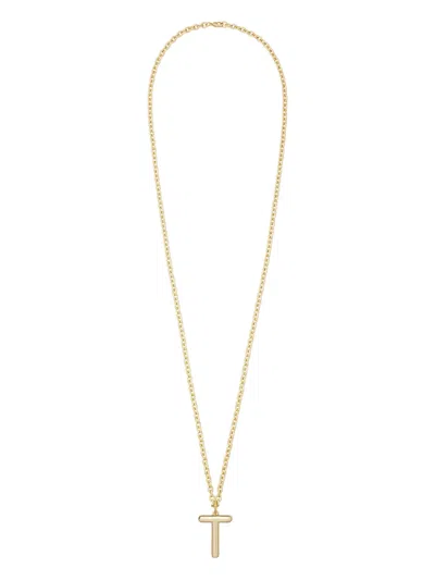 Roxanne Assoulin Big Puffy Initial Necklace In Gold