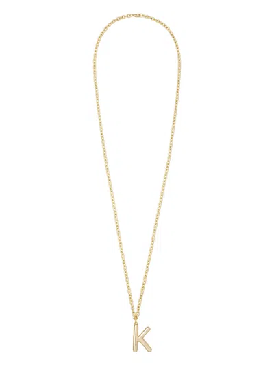 Roxanne Assoulin Big Puffy Initial Necklace In Gold