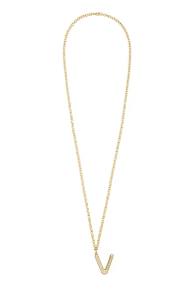 Roxanne Assoulin Big Puffy Initial Necklace In Gold