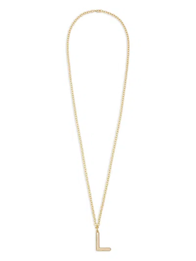 Roxanne Assoulin Big Puffy Initial Necklace In Gold