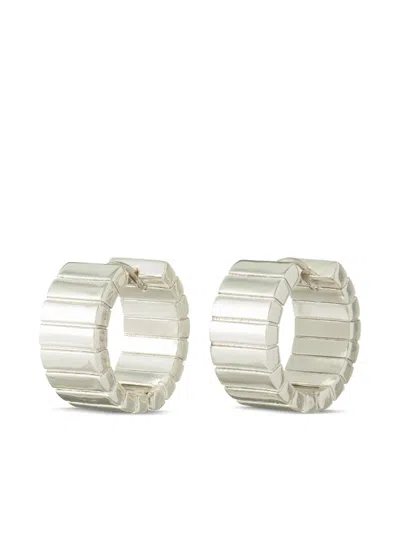 Roxanne Assoulin Cobra Huggie-hoop Earrings In Silver