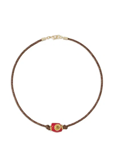 Roxanne Assoulin Coral Tube Cord Necklace In Gold