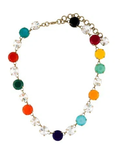 Pre-owned Roxanne Assoulin Crystal & Resin Pastiche Necklace, 19" In Multi