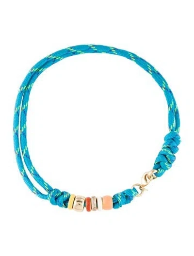 Pre-owned Roxanne Assoulin Crystal, Enamel & Cord The Happy Double Strand Collar Necklace, 15.5"