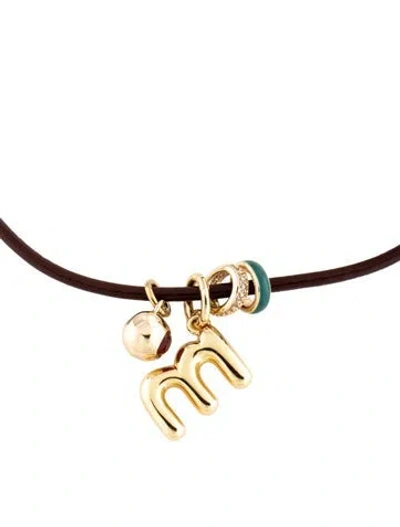 Pre-owned Roxanne Assoulin Crystal, Enamel & Leather Charm Necklace, 17.75" In Multicolor