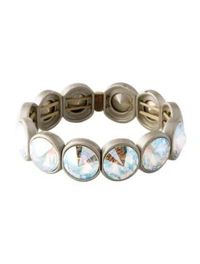 Pre-owned Roxanne Assoulin Crystal Hip-hop But Not Bracelet, 6.75"