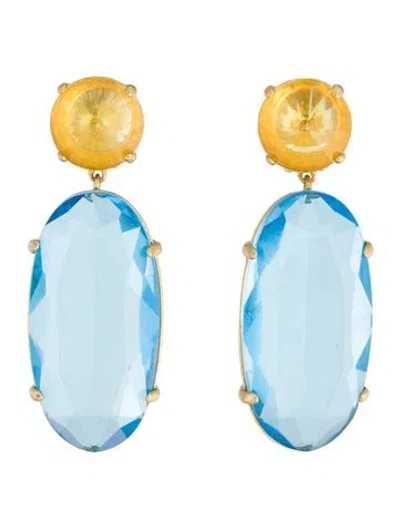 Pre-owned Roxanne Assoulin Crystal Such A Jewelry Clip-on Earrings In Multi