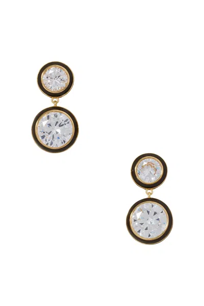 Roxanne Assoulin Cubic Double Drop Earrings In Silver