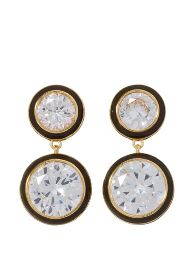 Roxanne Assoulin The Cubic Double Drop Earrings In Silver