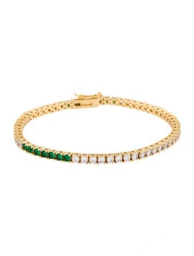 Pre-owned Roxanne Assoulin Cubic Zirconia Rox Rally Link Bracelet, 6.5" In Multi